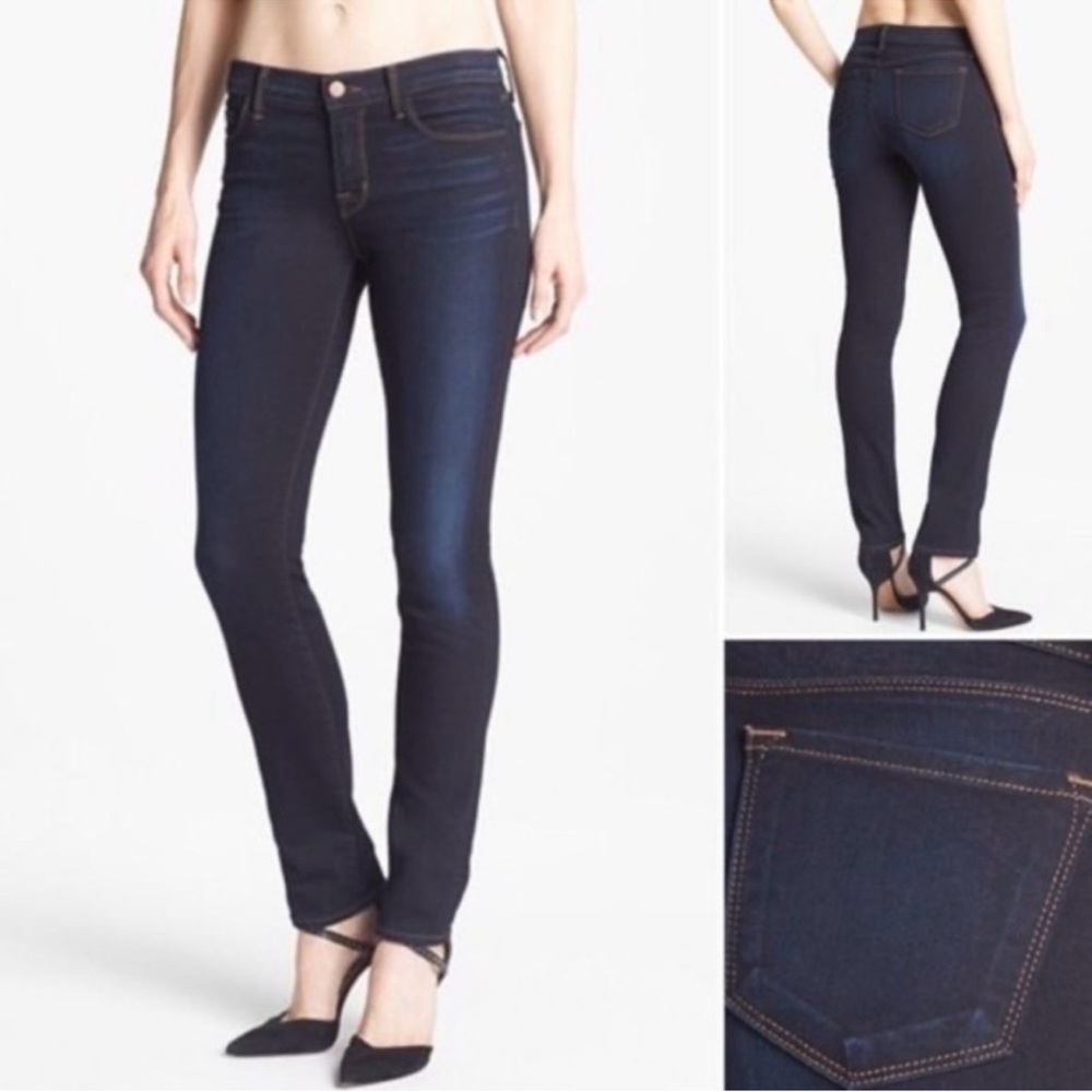 J Brand Jeans Mid Rise Skinny Dark Atlantis Wash Stretch Classic Slim Leg. 26 P